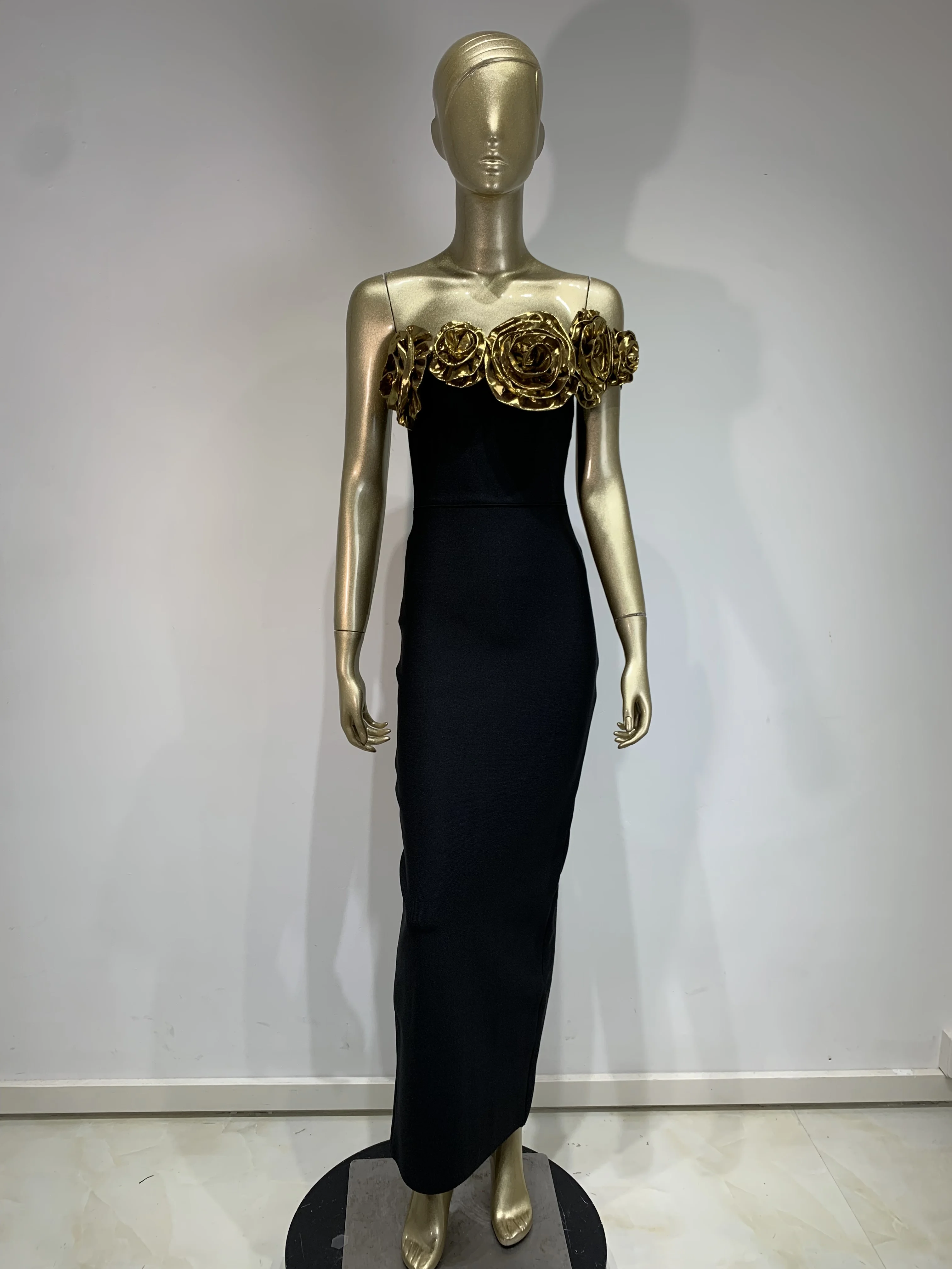 ワンピース GOLDEN  Woman Dress Black GWP02172P00182890100 Amazon.com: Odeneho Wear African Wear Ladies Black Dress