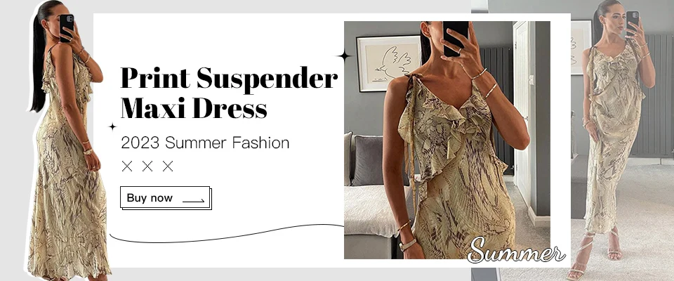 Fashion Floral Suspender Dress for Women 2023 Elegant Printing Sleeveless Sling Short Dress Female Summer Chic Beach Dress