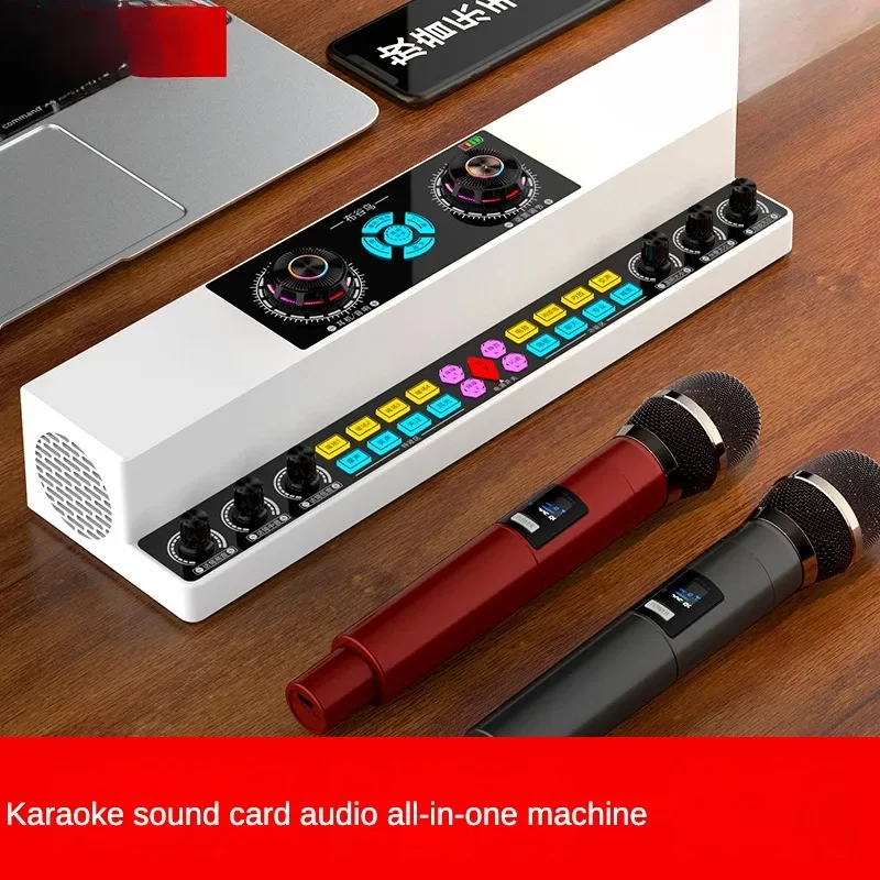 Y6 Live Singing Sound Card Audio English Version All-in-One Indoor Outdoor Square Dance Karaoke Wireless Bluetooth Speaker