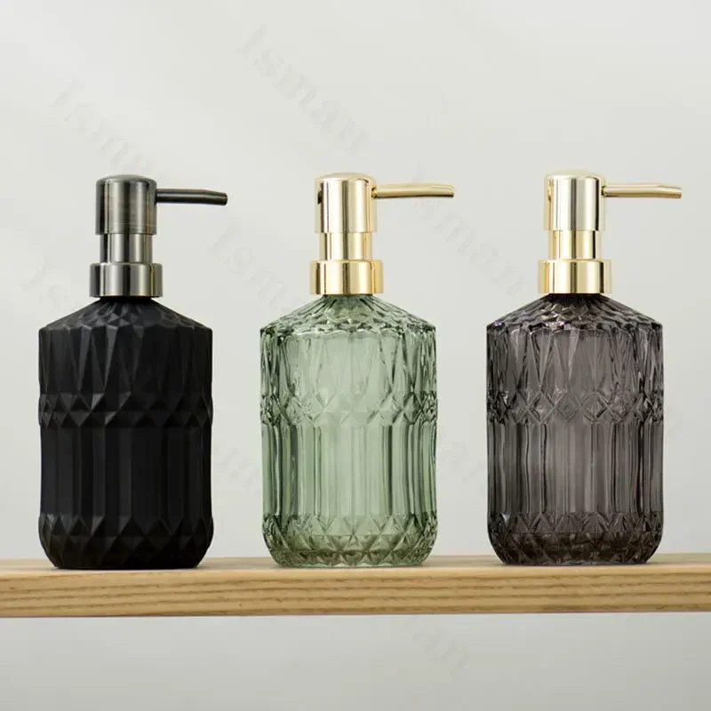 Nordic Style Soap Bottle Soap Dispenser Thickened Glass Bottles Shampoo Shower Gel Press Bottle Bathroom Decoration Accessories soap dispenser,shampoo dispenser,soap dispenser bottle