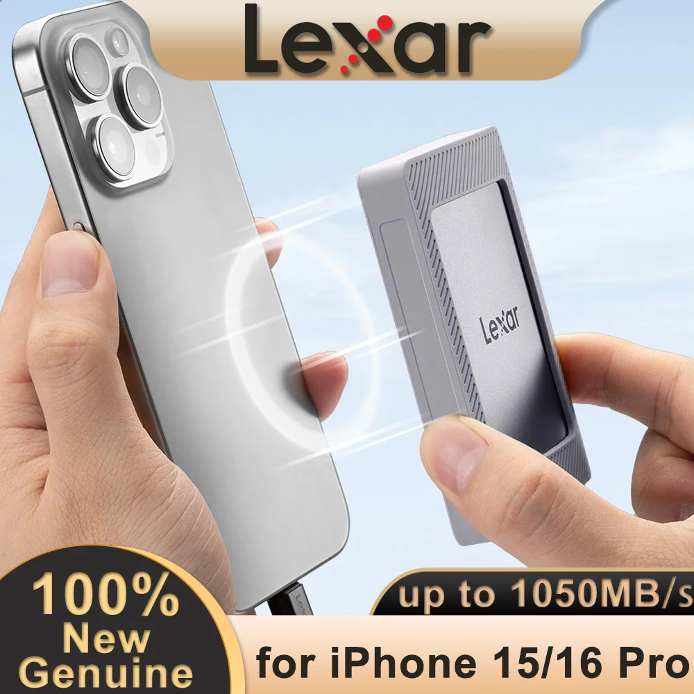 Lexar ES4 Portable SSD with Magnetic Set up to 1050MB/s read USB