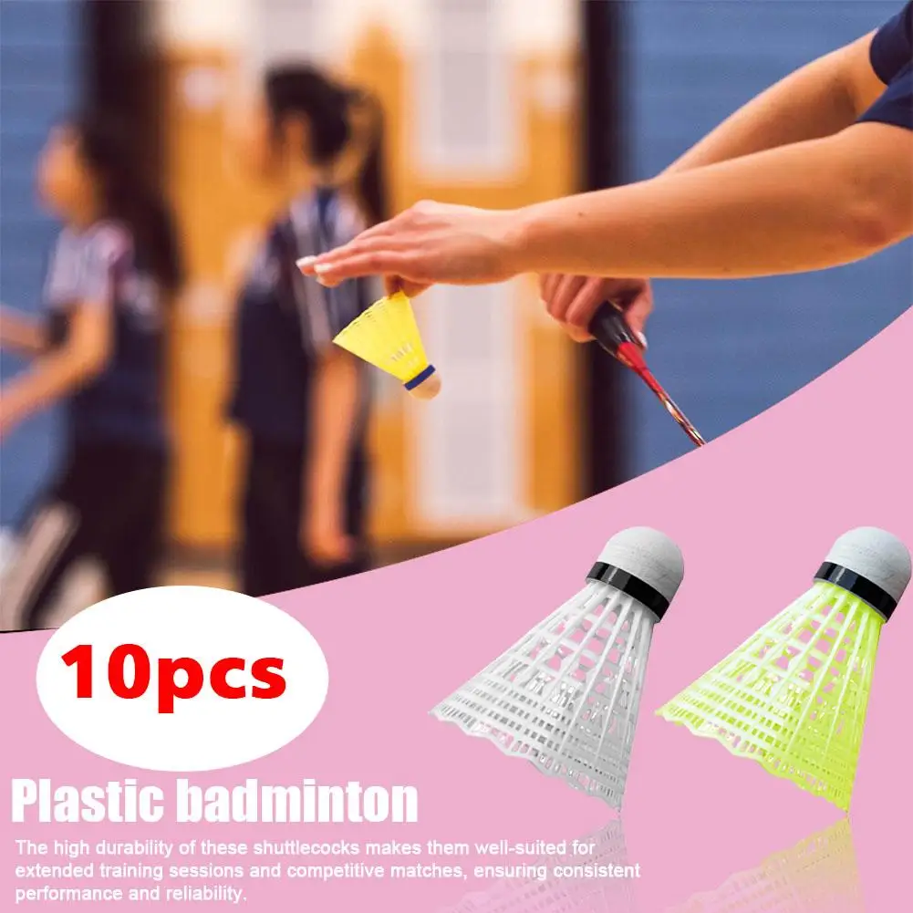 

10pcs Green Badminton Balls Portable Badminton Travel Shuttlecock Products Nylon Out Training Outdoor Supplies Sport P1h9