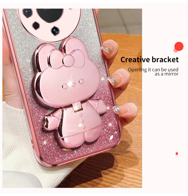Coque de protection souple avec miroir de maquillage et paillettes pour Huawei Nova 10 Pro, 8, 11, 7, SE, 5 Pro, 3, 4, 5, 6, Nova9se_voghion.com