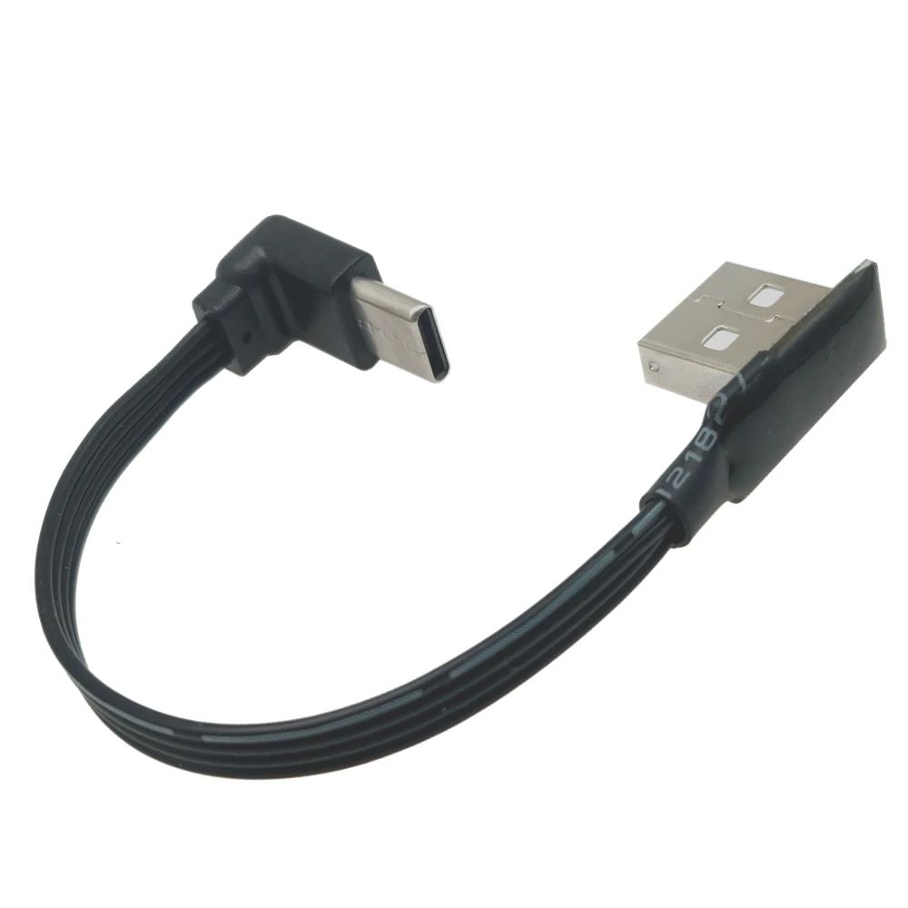 

0.5M Car main control screen USB elbow suitable for Lexus es ultra-flat elbow data cable hidden typeC flat cable 0.1M 0.2M 0.3M
