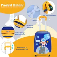 Ensemble de bagages pour enfants en 2 pièces avec poignées extensibles pour enfants 4