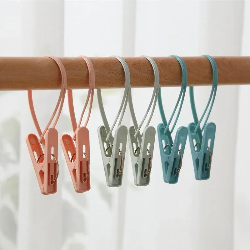 Windproof Clothespins Plastic Laundry Clip Portable Bra Socks Hanger Hook Quilt Clothing Clip Hanging Rope Clothes Peg 12pcs clothespins with hooks windproof clips clothes pegs