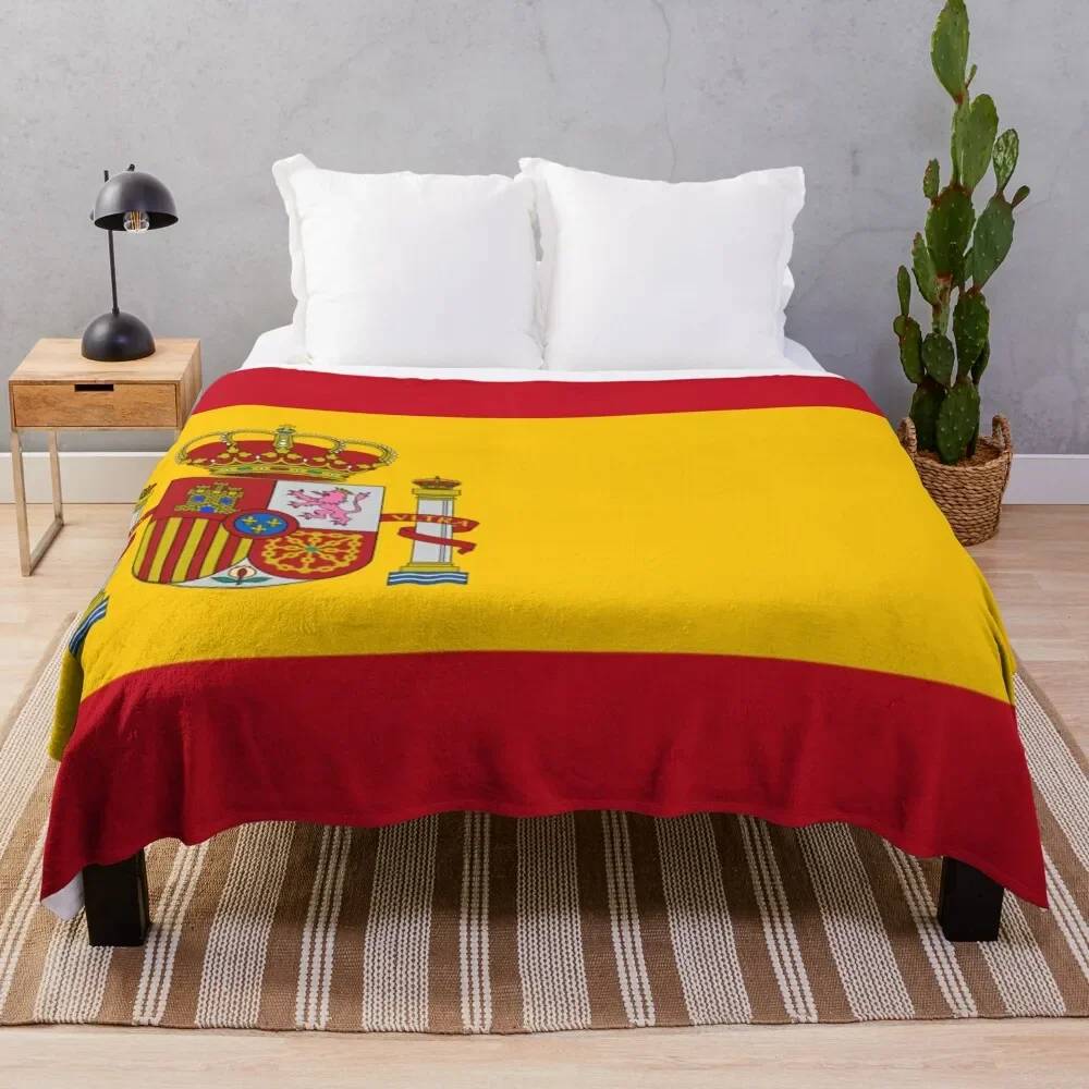 

Spanish flag Throw Blanket funny gift wednesday Blankets