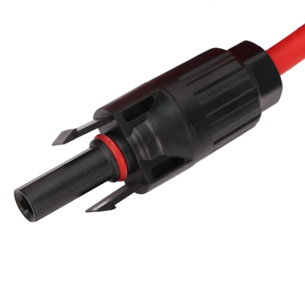 1쌍 실용적인 12AWG 태양광 패널 와이어 4mm² 검정&빨강 태양광 어댑터 연장 케이블 태양광 패널 배선 와이어 태양광 시스템