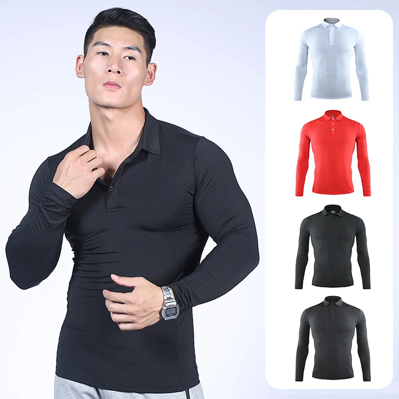 

Long Sleeve Men's Spring Thin Section Quick Dry Breathable T-Shirt Simple Outdoor Casual Gym Clothing Fitness Equipment
