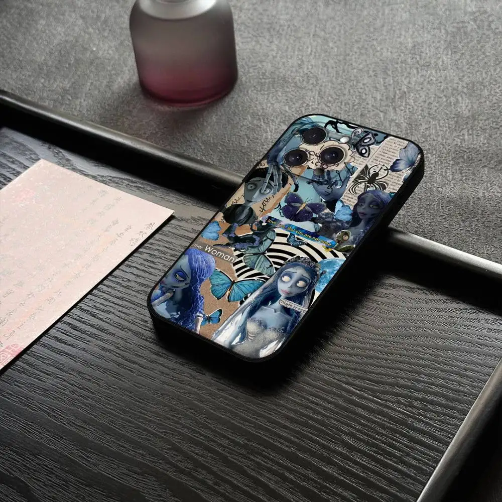Spooky Halloween Corpse Bride Themed Black Silicone Phone Case