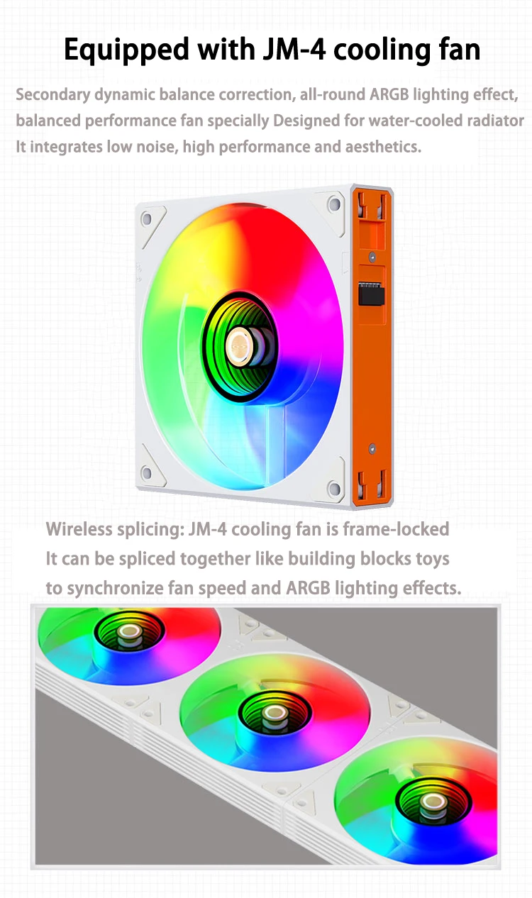 WF-360 CPU Cooler, 3 x 120 mm Water Cooling Radiator, PWM Pump, ARGB Fan, AMD AM