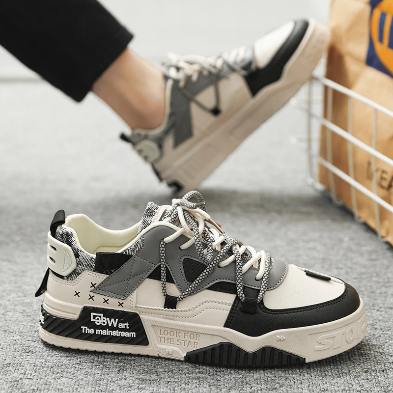 

High Quality Men's Casual Sports Shoes Spring New Fashion Outdoor Shoes Double Color Matching Classic Lace Up Men's Shoes