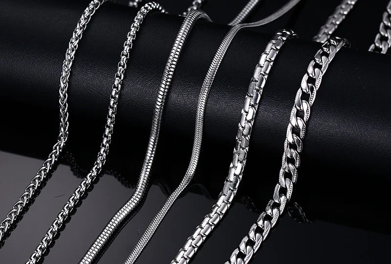 20inch Chain Necklace Women Men 316l Stainless Steel Set - AliExpress