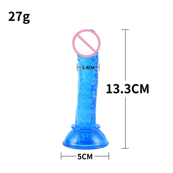 6 Colors Soft Mini Jelly Dildo Realistic Penis Dick With Strong Suction Cup Anal Dildos For Women Man Erotic Sex Toys For Adults 2