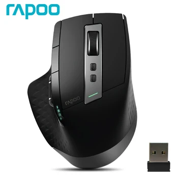 Rapoo 멀티 모드 충전식 무선 마우스, 인체 공학적 3200DPI 블루투스 마우스 지지대, 최대 4 개 장치 게임용 마우스, MT750L, MT750S