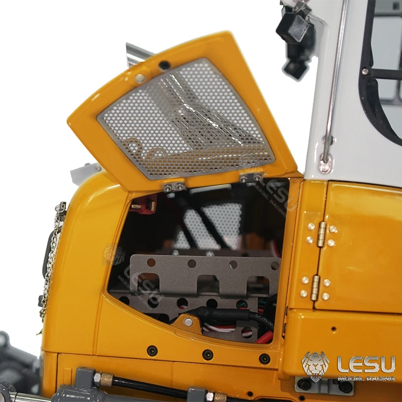 In Stock Upgraded LESU RTR 1/14 636 Hydraulic Tracked RC Loader Assembled Painted Yellow Sound Light Truck B0015 Openable Bucket 5