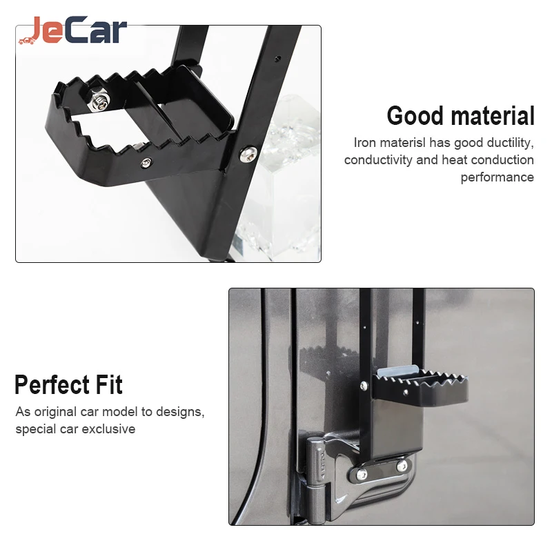 JeCar Car Door Steps Climbing Door Hinge Foot Rest Pedal Peg door hinge repair plate For Jeep Wrangler JK/JL/JT