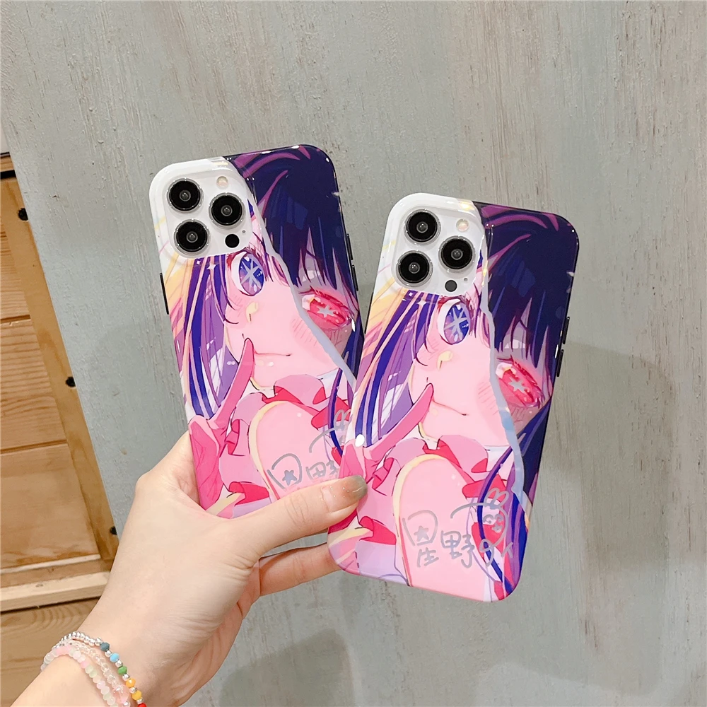 Cute Oshi No Ko Anime Ai Hoshino Phone Case for IPhone 15 14 13 12 Pro MAX  11 X XS Max XR SE2 8 7 15 Plus clear Soft Cover Coque - AliExpress