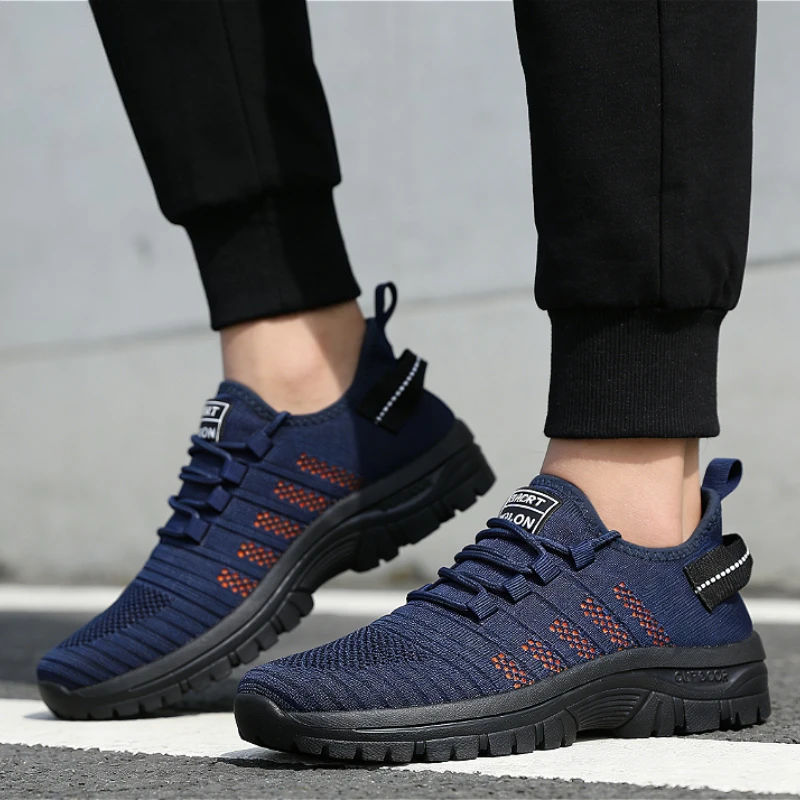 Running Shoes Men Breathable Mesh Light Casual Sneakers Versatile Non Slip Lace Up Shoe Multi Activity Affordable Free Shipping