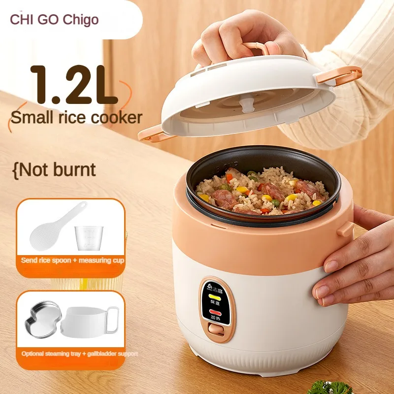 

Мини-рисоварка Chigo, бытовая умная многофункциональная рисоварка, 1,2 л, маленькое общежитие, старомодная Механическая каша