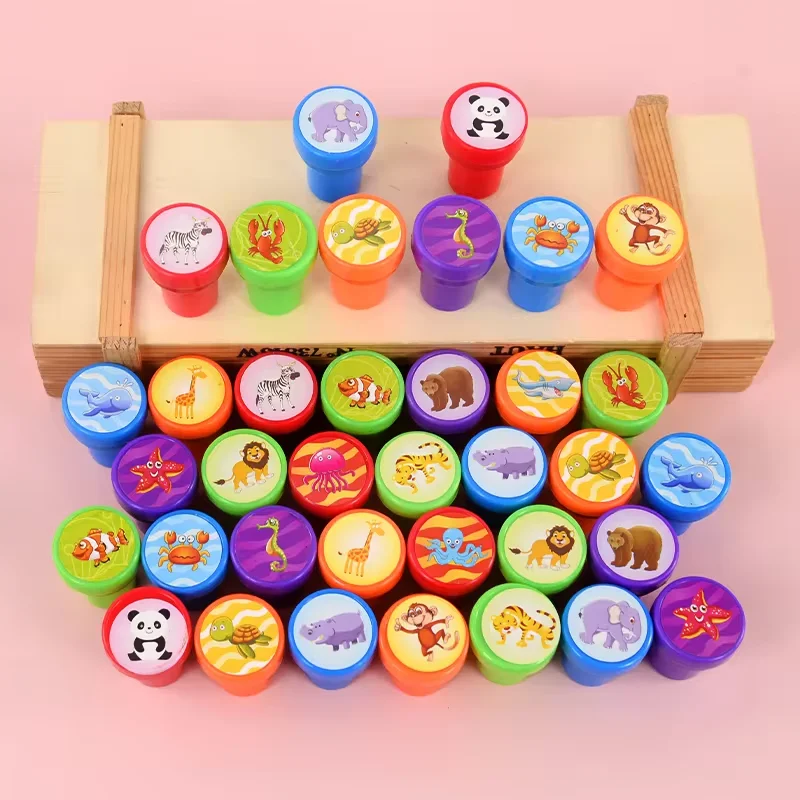 10 cartoon stamps animal unicorn stamps toys children's birthday party gifts Pinata fillers boys' and girls' Christmas gift clear stamps,alphabet stamps,silicone stamps,rubber stamps