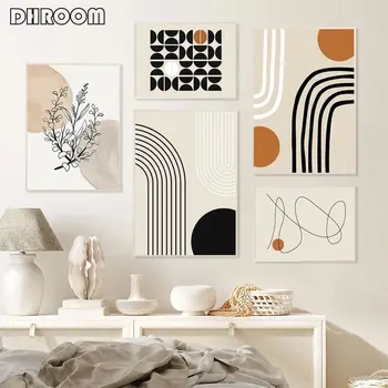 Abstract Line Poster Beige Boho Canvas Painting for Livingroom Bedroom Wall Art Print Pictures Interior Home decor Decoration 2