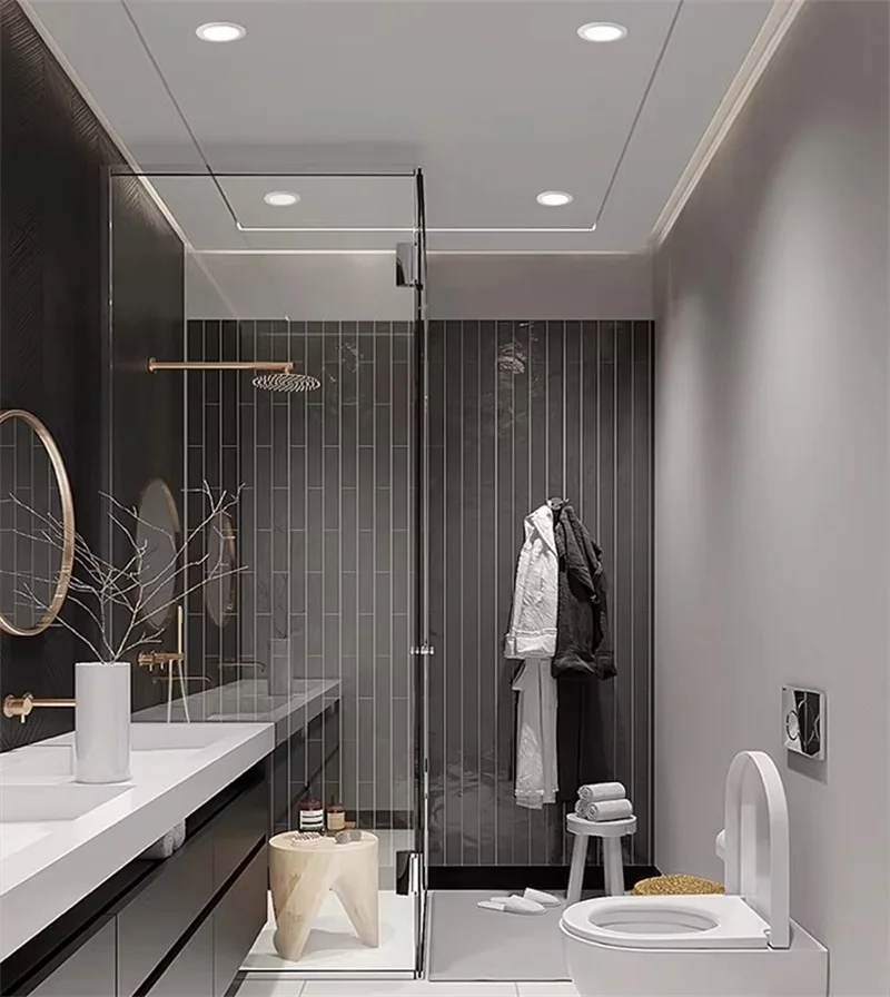 IP65 Waterproof COB Downlight 7W 12W 18W Aluminum Ceiling Spotlight AC85-265V with Driver For Toilet Bathroom Lighting