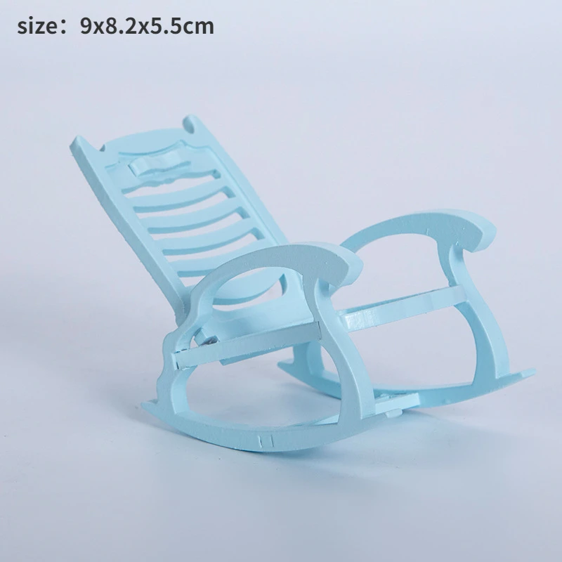1:12 Dollhouse Miniature Metal Fishing Rod Model Doll Life Scene Decoration Mini boat Mini beach chair Gift Dolls Accessories 