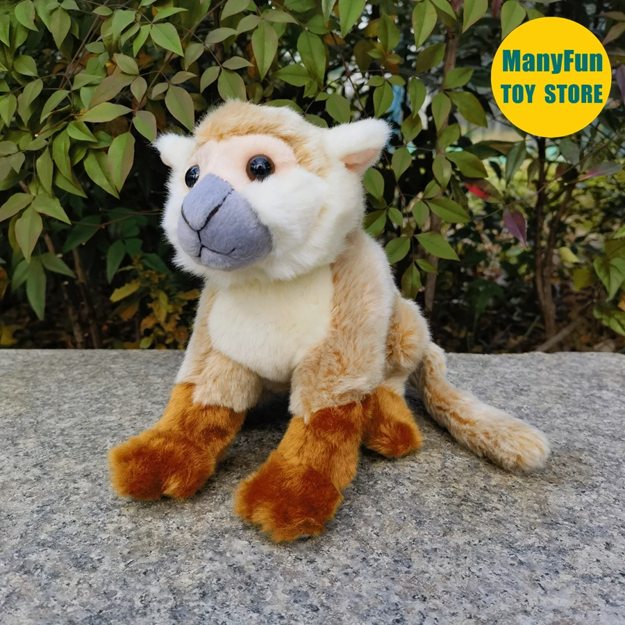 Squirrel Monkey Plush Toy High Fidelity Monkeys Plushie Saimiri Sciureus Peluche Lifelike Stuffed Animals Simulation Doll Toys 4