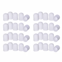 Universal Plastic Tire Valve Stem Caps - Dust Covers for Auto, Bicycle, and Motorcycle Wheels (White)
