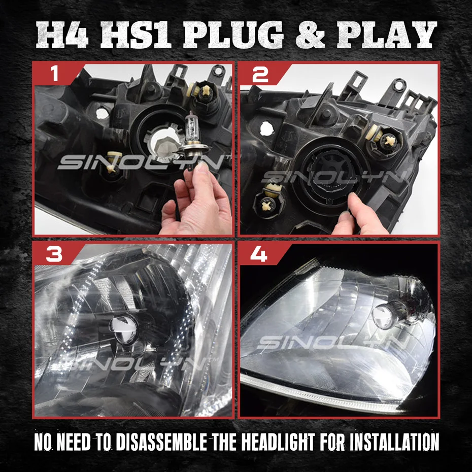 H4 HID Bi-Xenon-Lampenkit - Plug & Play für Abblend- / Fernlicht