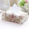 Countryside Style Textile Art Tissue Box Embroidery Hollowing Out Tissue Case Car Living Room Napkin Holder Table Decoration 3