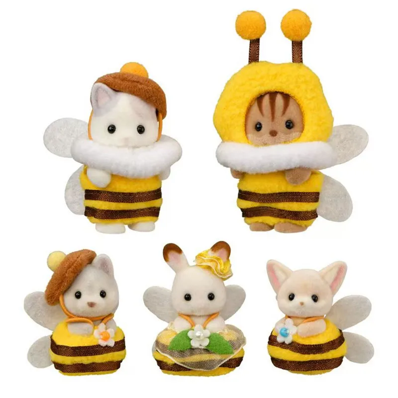 Japan Original Sylvanian Families Bee Disguise Set Figure Doll Model Collection Children Birthday Gifts animal toy set cartoon toy