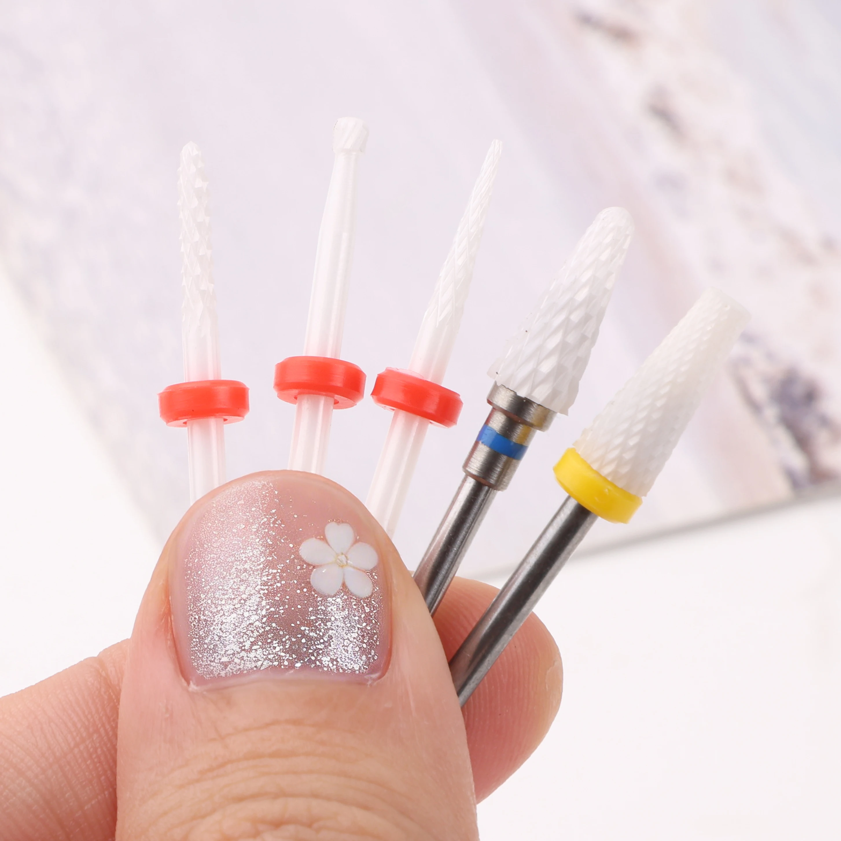 Nail Drill Burr Bits Ceramic Milling Cutter Manicure Nail Drill Bits Electric Nail Mills Cutter for Manicure Machine - 3