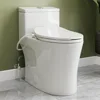with Non-Electric,Elongated ADA Chair Height Toilets with Adjustable Nozzles Seat, Powerful Dual Flush&Soft Closing Seat Include 1