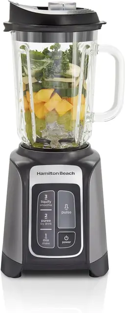 PowerMax Professional-Performance Blender for Shakes and Smoothies, Puree and Ice Crush, 48oz BPA-Free Glass Jar, 1680 Peak