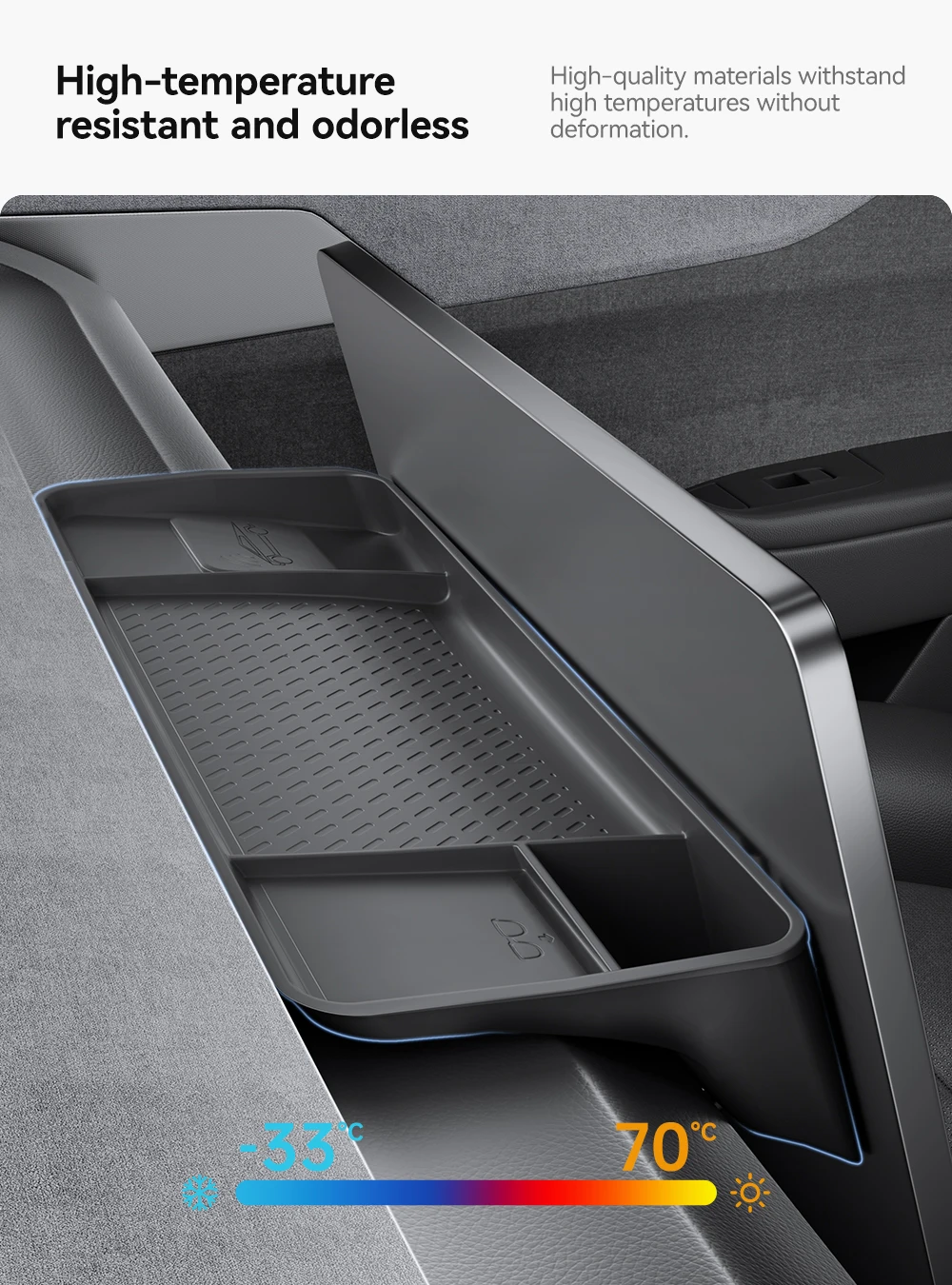 Storage Tray For Tesla Model Y Juniper 2025 Model 3 Highland Rear Screen Storage