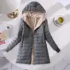 Cozy Autumn Winter Mid-length Jacket S-2XL Women Coat Mid-length Jackets Office Ladies Clothes for Outdoor 1