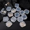 6/12Pcs Mini Storage Boxes Rectangle Transparent Plastic Jewelry Container Packaging Organizer Case for Jewelry Beads Earrings 4