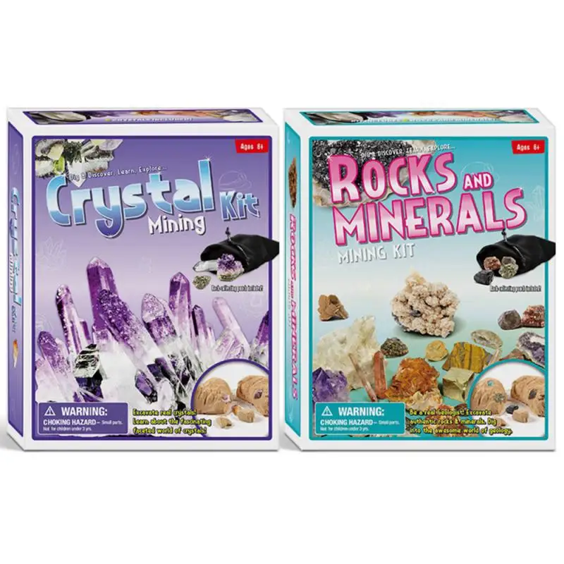 DIY Mining Crystal Pirate Treasure Gem Archaeology Model Learning Education Collection Funny Exploration Gifts Toys For Children