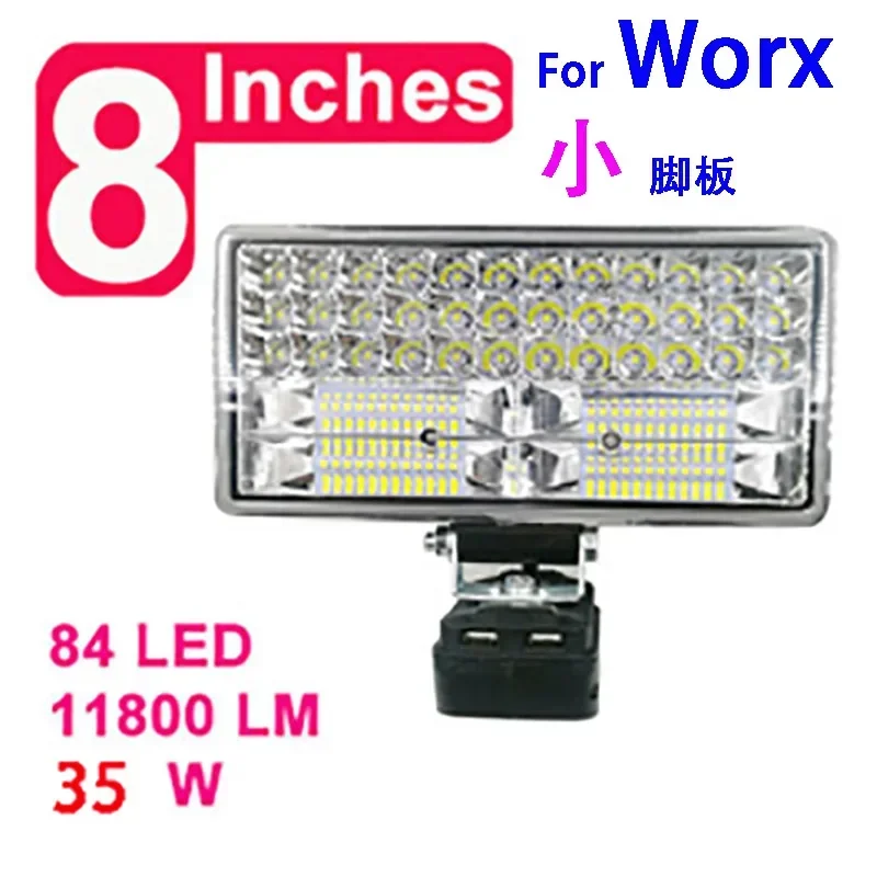 어댑터 LED 라이트 램프 손전등 토치 랜턴 Worx 오렌지 좁은 4 핀 소켓 20V 리튬 이온 배터리 용 USB 휴대 ??전화 충전기