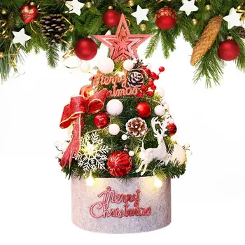 조명 테이블 미니 LED 크리스마스 트리 장식, 화려한 장식 용품, 주방 테이블 침실 쇼핑몰