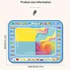 100x80CM Magic Water Drawing Mat Coloring Doodle With Reusable Magic Pens Montessori Painting Board Educational Toys Kids Gifts 6