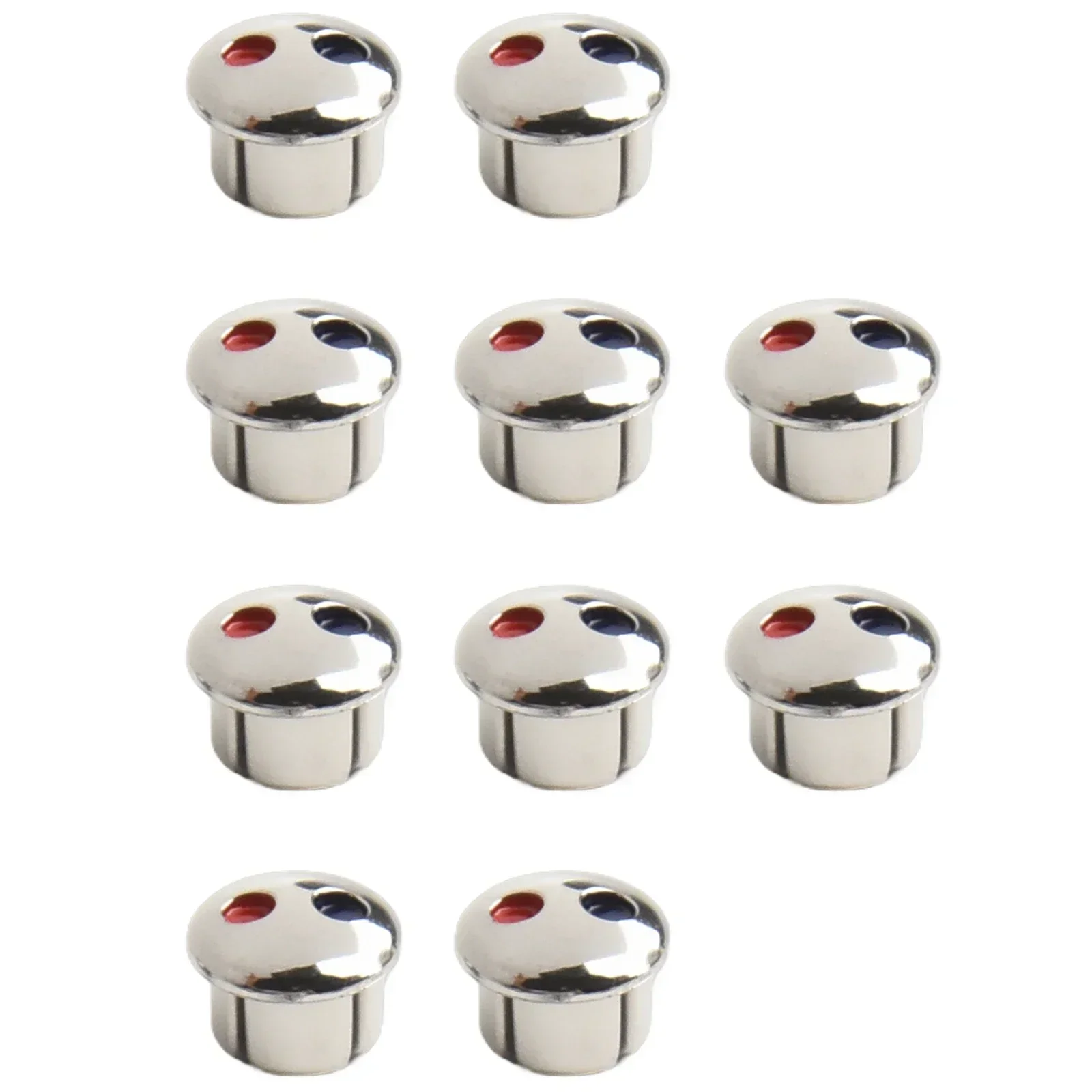 10pcs Faucet Handle Accessories Set Hot And Cold Water Signs Faucet Switch Knob Red And Blue Label Decorative Cover