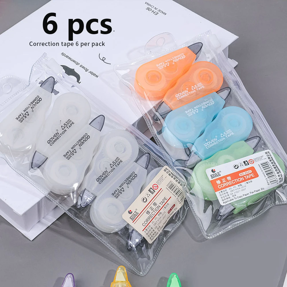 CuteCorrectionTapeSetSchoolWhiteOutCorrectorQuickDrySmooth