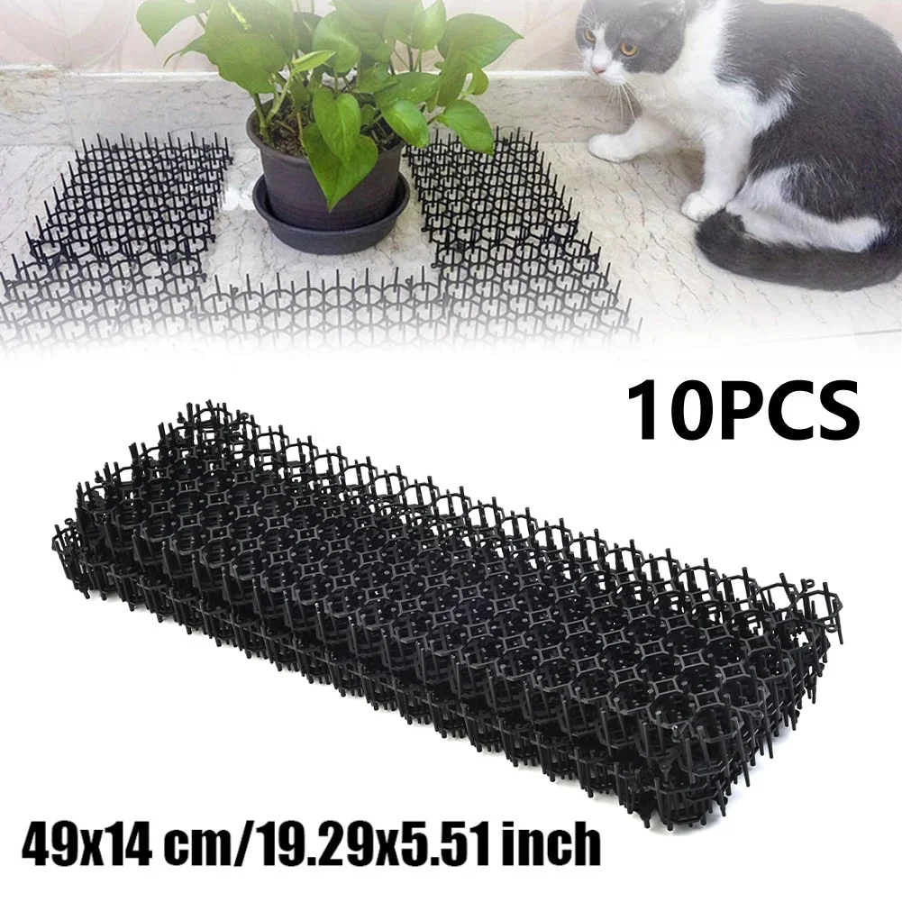 

49x14cm Garden Cat Scat Repellent Mat Prickle Strips Anti CatNet Spike Deterrent Keep Cat Dog Away Digging Climbing Pets Supplie