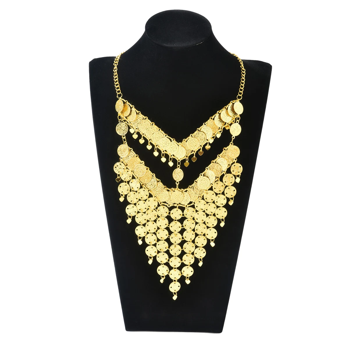 عقد العملات المتدرّج الفاخر – تصميم شرقي ملكي