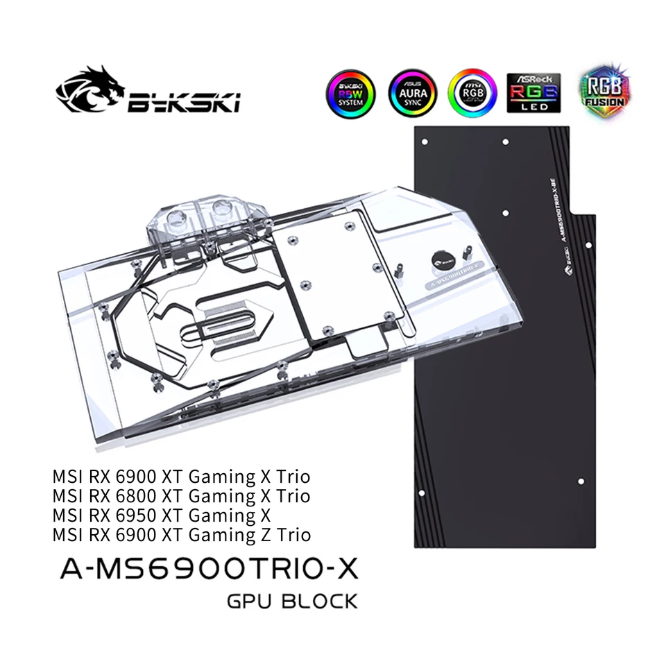 Bykski GPU Block , For MSI RX 6800 6900 6950 XT Gaming X Trio