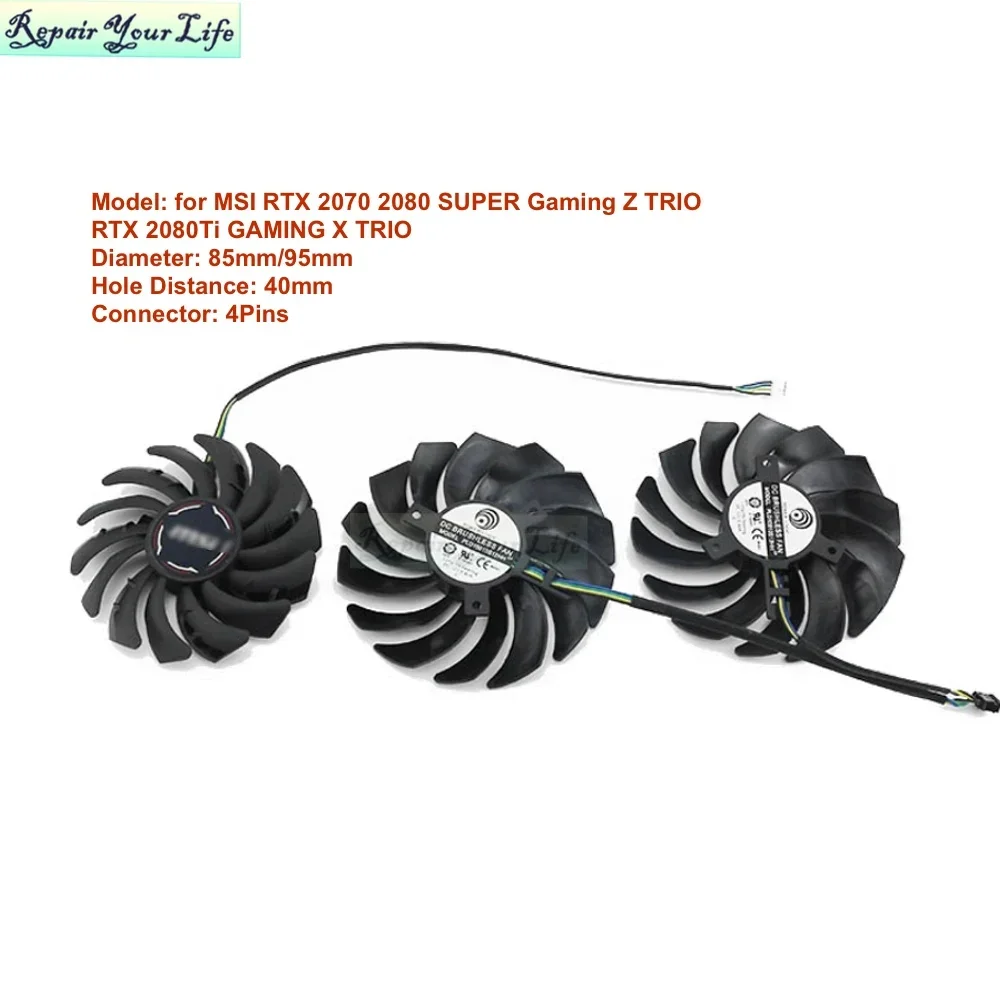 PC VGA Cooling Fan for MSI RTX 2080 TI GAMING X TRIO 2070