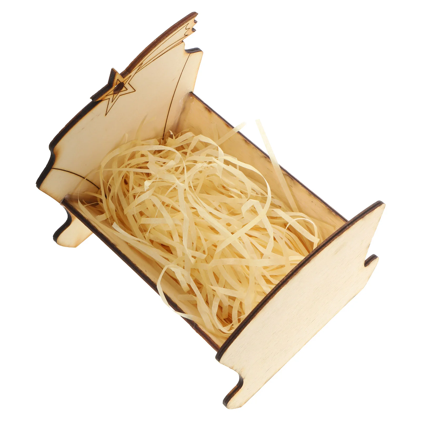 

Nativity Scene Ornament Mini Manger Bed for Baby Jesus Wooden Manger Baby Jesus Bed